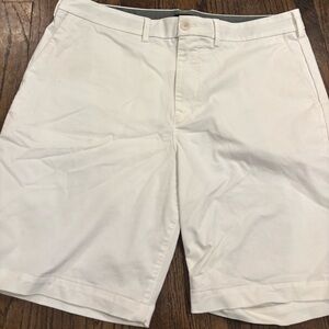 Express off white light khaki Flat Front Men's Shorts